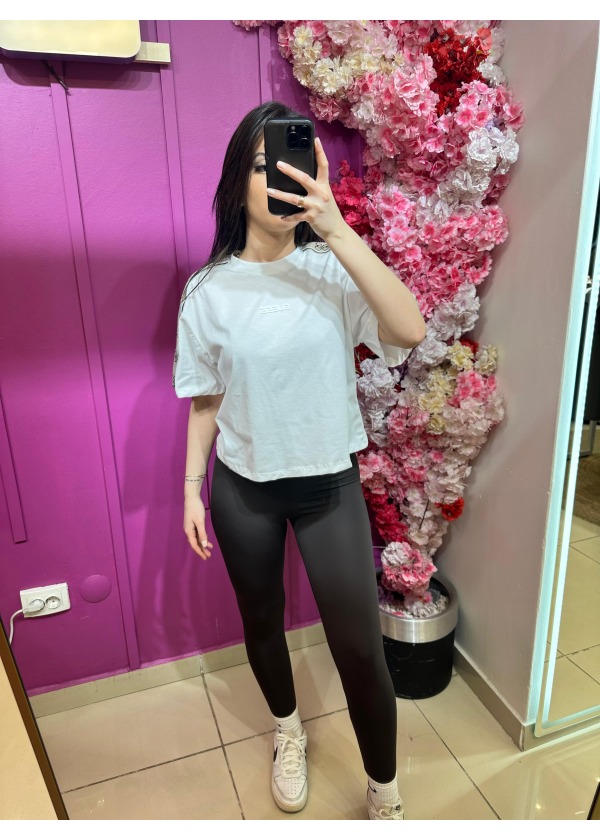 GUESS OMUZ ARMALI TİŞÖRT - BEYAZ
