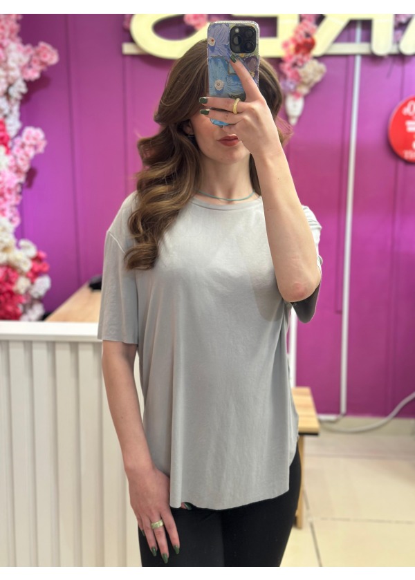 OYSHO BASIC T-SHIRT GRİ